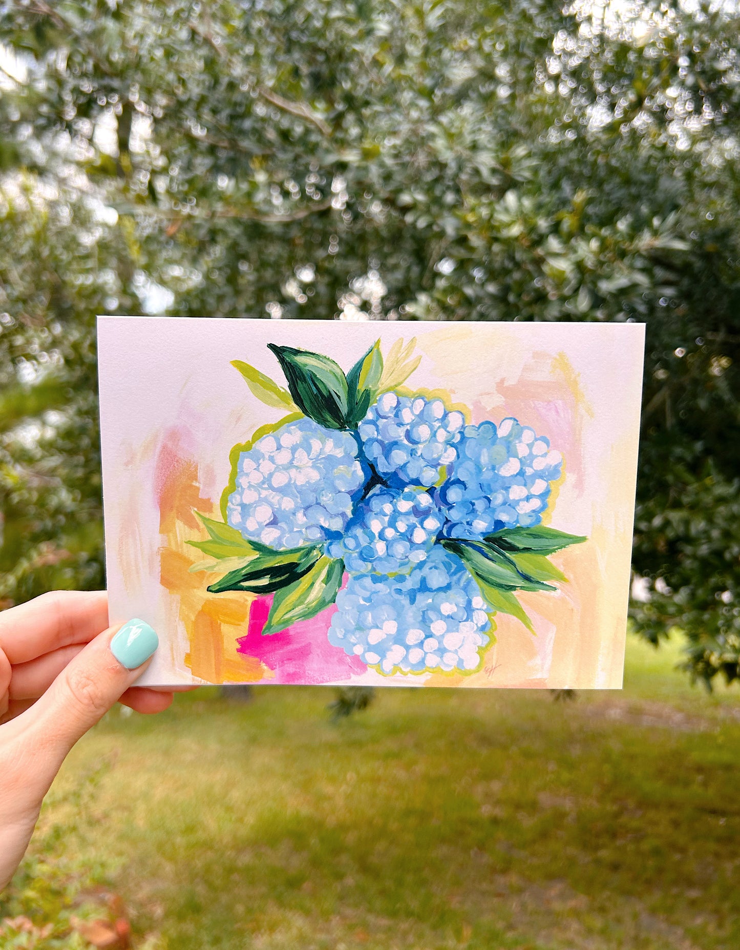 Hydrangeas Greeting Cards + Envelopes (pack of 3)