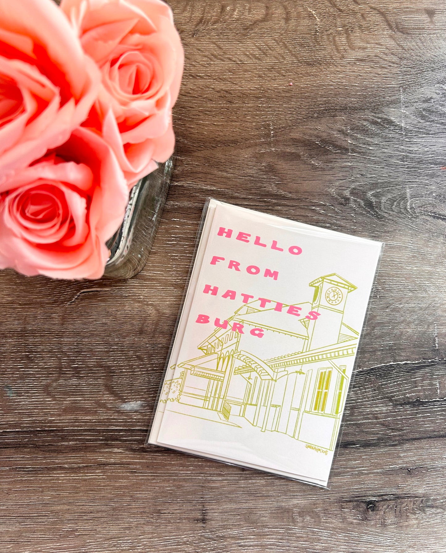 Hattiesburg Greeting Cards + Envelopes (pack of 3)