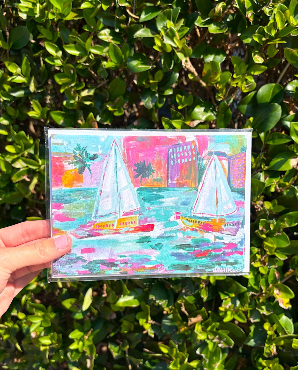 Sunset on the Harbor Greeting Cards + Envelopes (pack of 3)