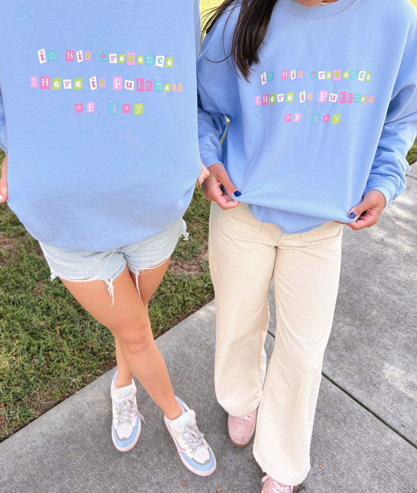 In His Presence Light Blue Crewneck