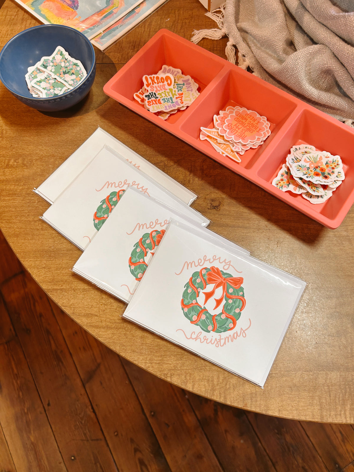 Merry Christmas Notecard Pack of 3 (+ envelopes)