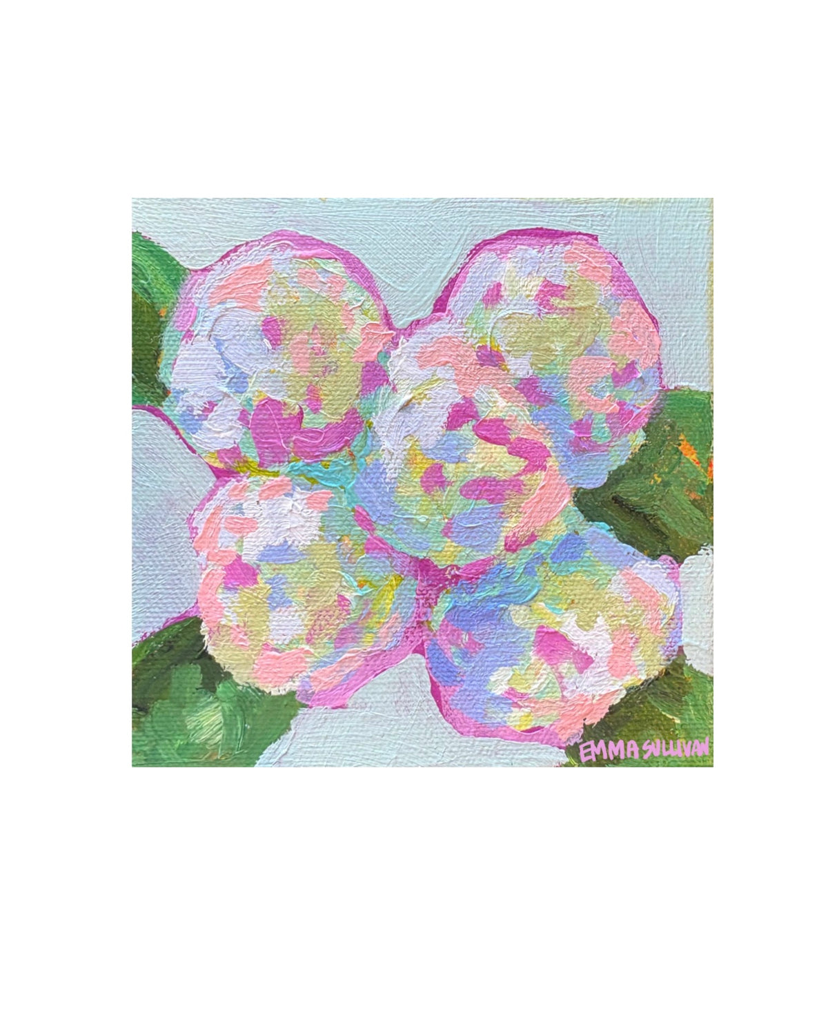 Blue Blooms 8x8 print
