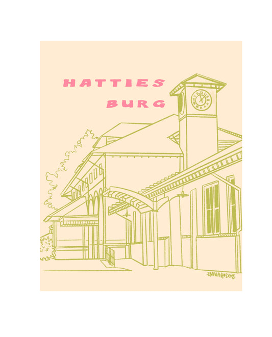 Hattiesburg Train Depot 8x10 Print