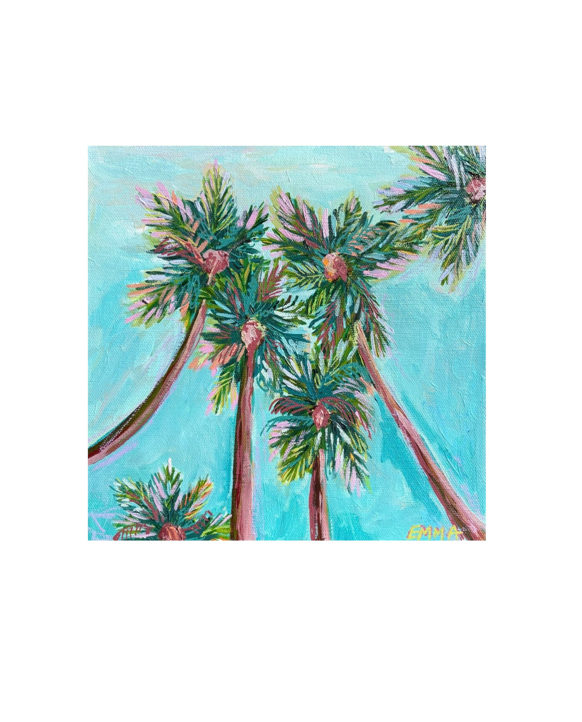 Beneath the Palms 8x8 print